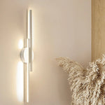 Elgo Modern Nordic Disc/Linear Metal LED Wall Lamp, Black/White - Lamp Outdoor