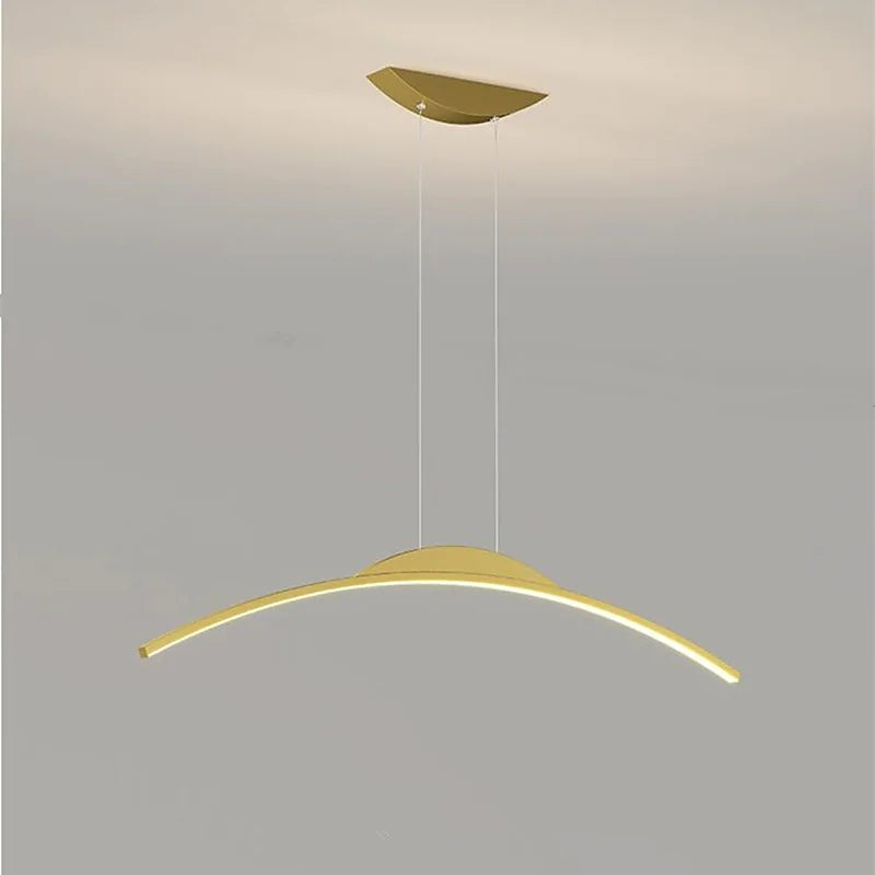 Floa Minimalist Linear Metal Remote Control Pendant Light - Lamp Outdoor