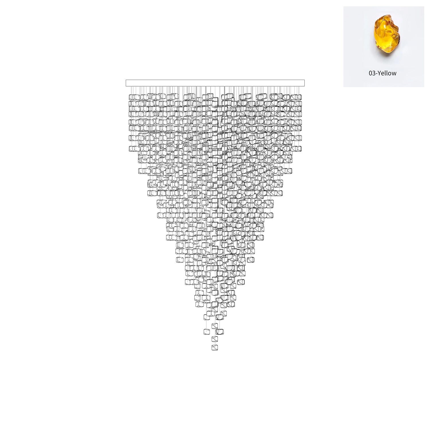 Veshaa Postmodern Luxury Stone Crystal Chandelier - Lamp Outdoor