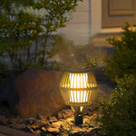 Modern Matte Black Solar Caged Lanterns - Lamp Outdoor