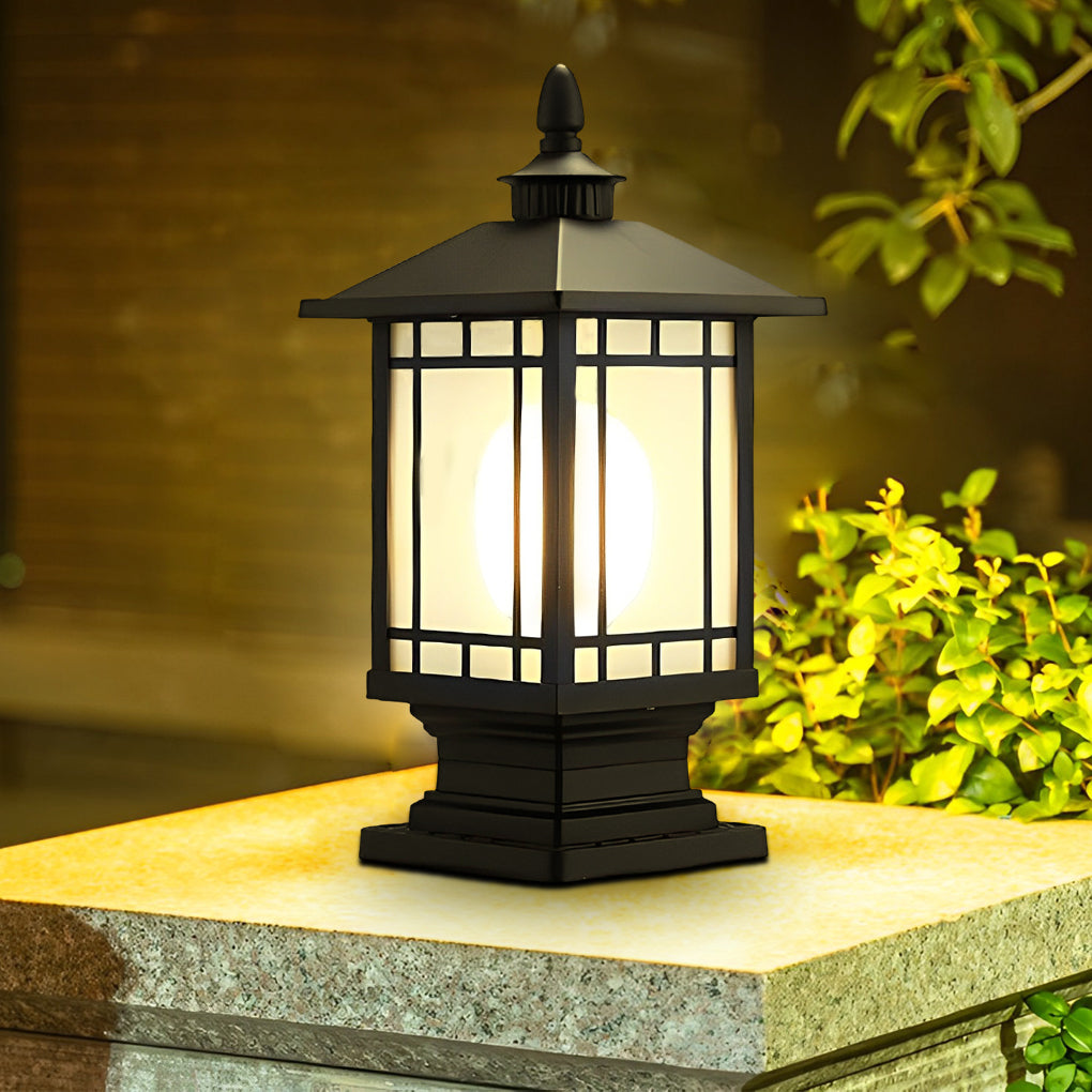 Retro Creative Waterproof Modern Outdoor Fence Post Lights Pillar Lamp - Lamp Outdoor