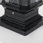 Vintage Waterproof LED Retro Solar Fence Post Lights With Remote Control - Lamp Outdoor