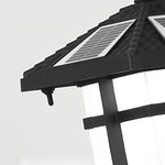 Modern Solar LED Bollard Lights with Ancient Asian Style Top Waterproof Outdoor Light - Lamp Outdoor