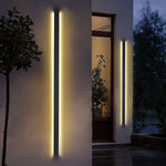 LED Long Linear Metal Waterproof Black Minimalist Outdoor Wall Lights - Lamp Outdoor