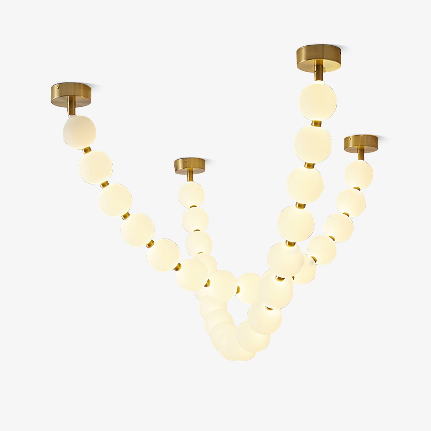 Pearl Glass Necklace Balls Chandelier - Lamp Outdoor