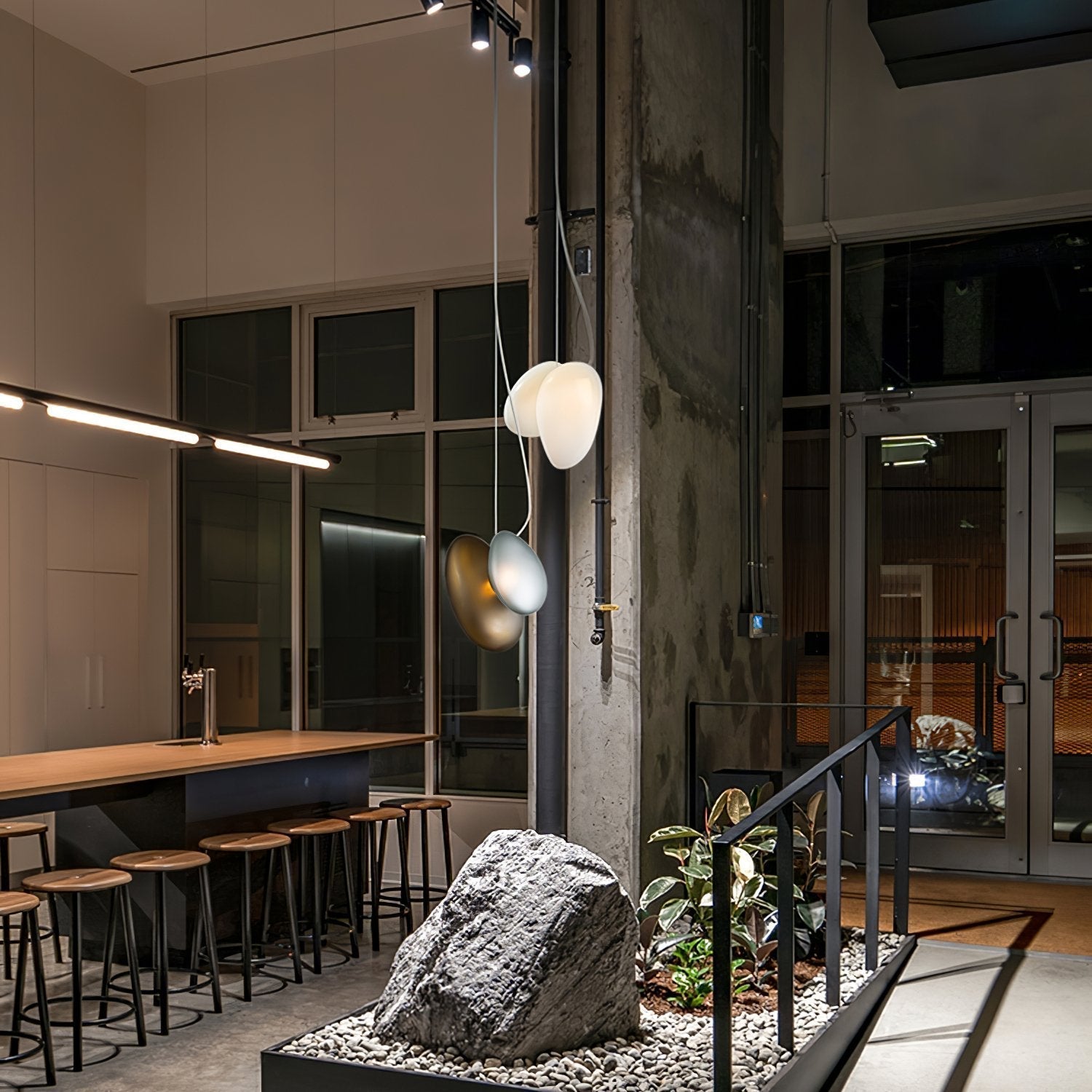 Translucent Frosted Glass Pendant Light - Lamp Outdoor