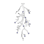 Large Long Branch Flower Chandelier - Lamp Outdoor