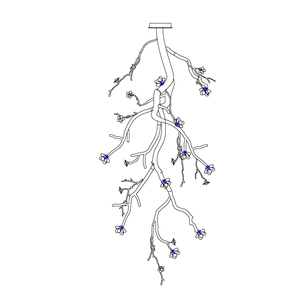 Large Long Branch Flower Chandelier - Lamp Outdoor