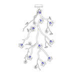 Large Long Branch Flower Chandelier - Lamp Outdoor