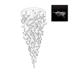 Aetherial Glass Leaf Chandelier - Lamp Outdoor