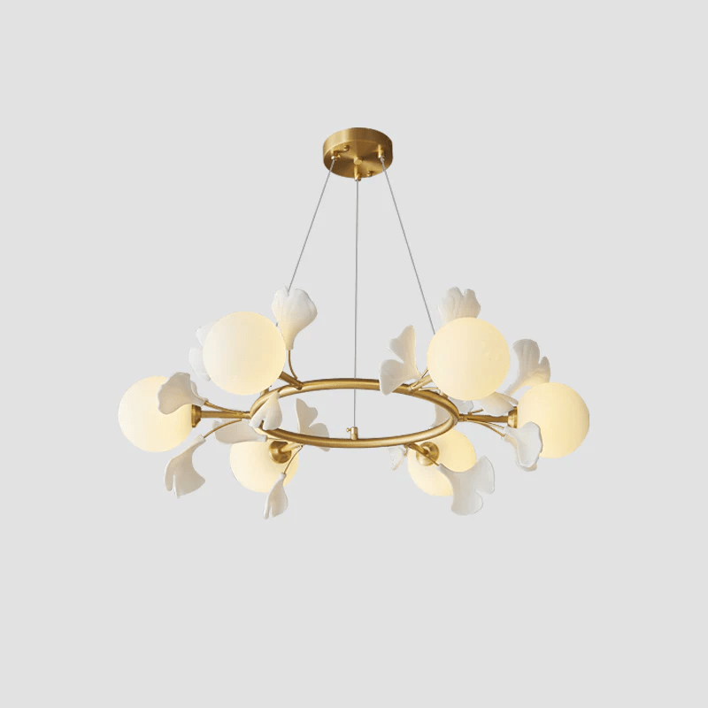 Evenielis Floral Brass Chandelier - Lamp Outdoor