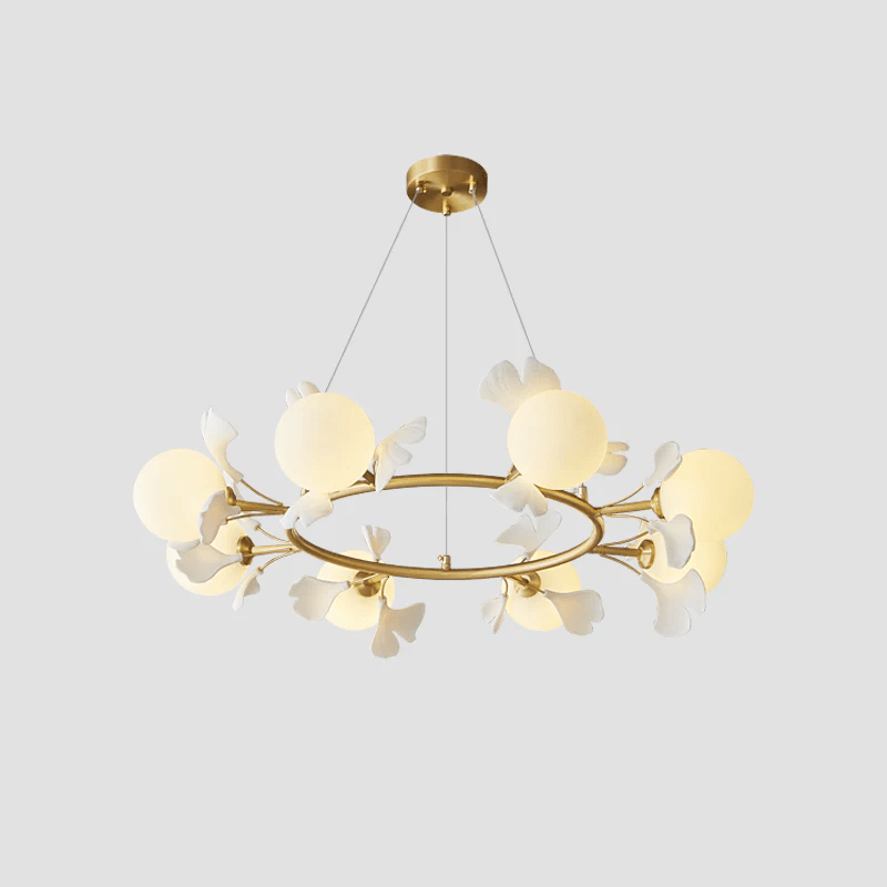 Evenielis Floral Brass Chandelier - Lamp Outdoor