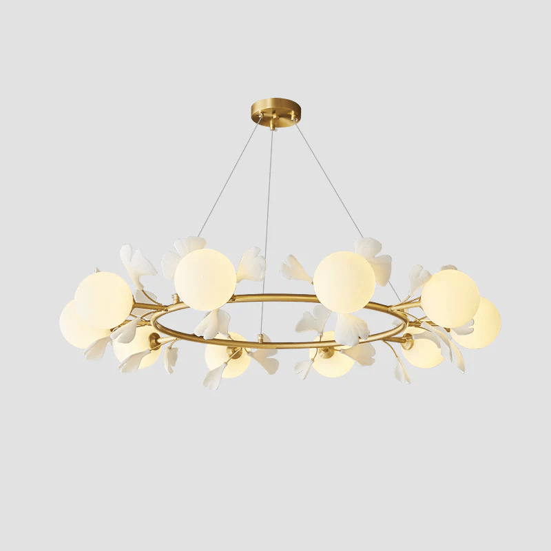 Evenielis Floral Brass Chandelier - Lamp Outdoor