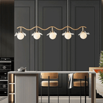 Evenielis Floral Brass Chandelier - Lamp Outdoor