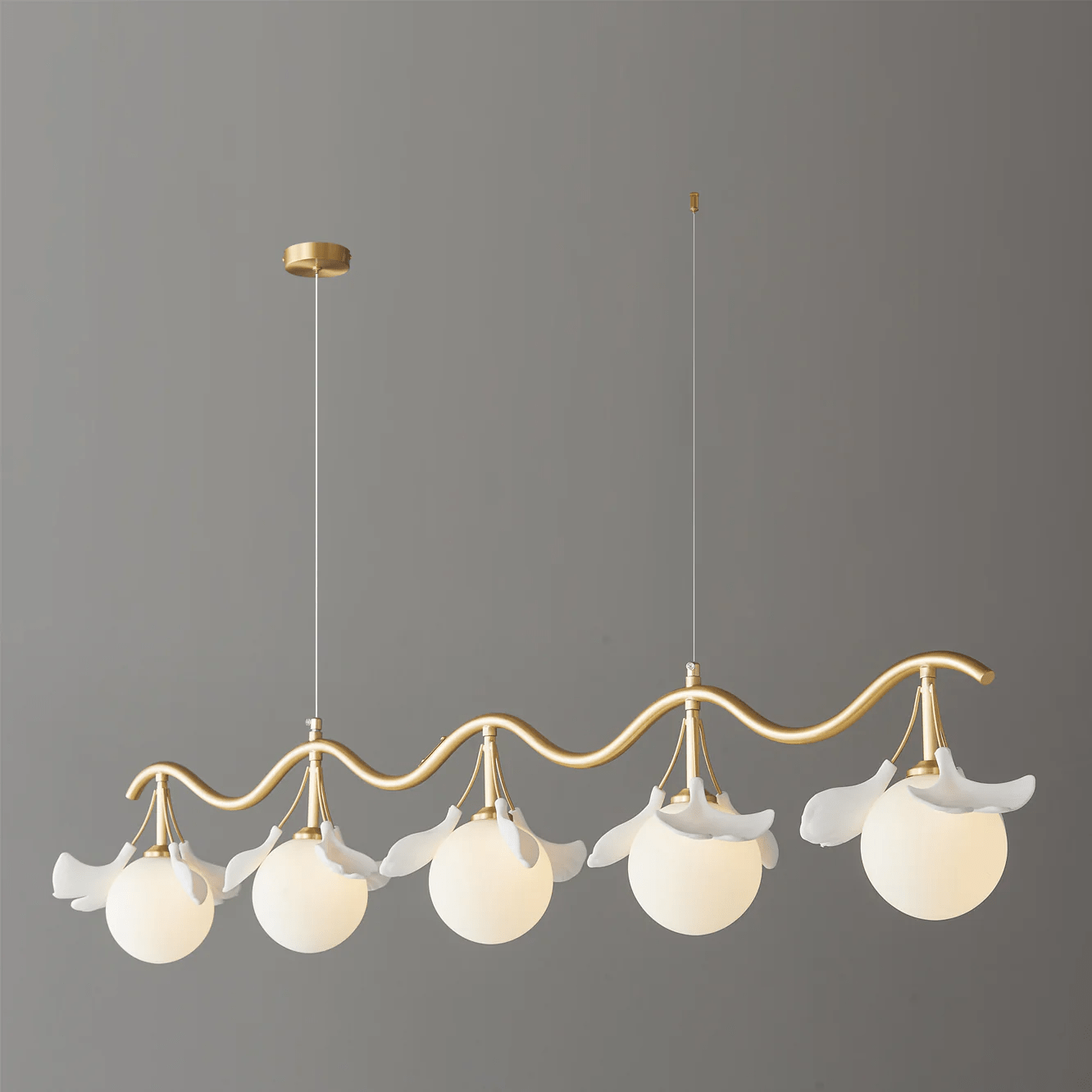 Evenielis Floral Brass Chandelier - Lamp Outdoor