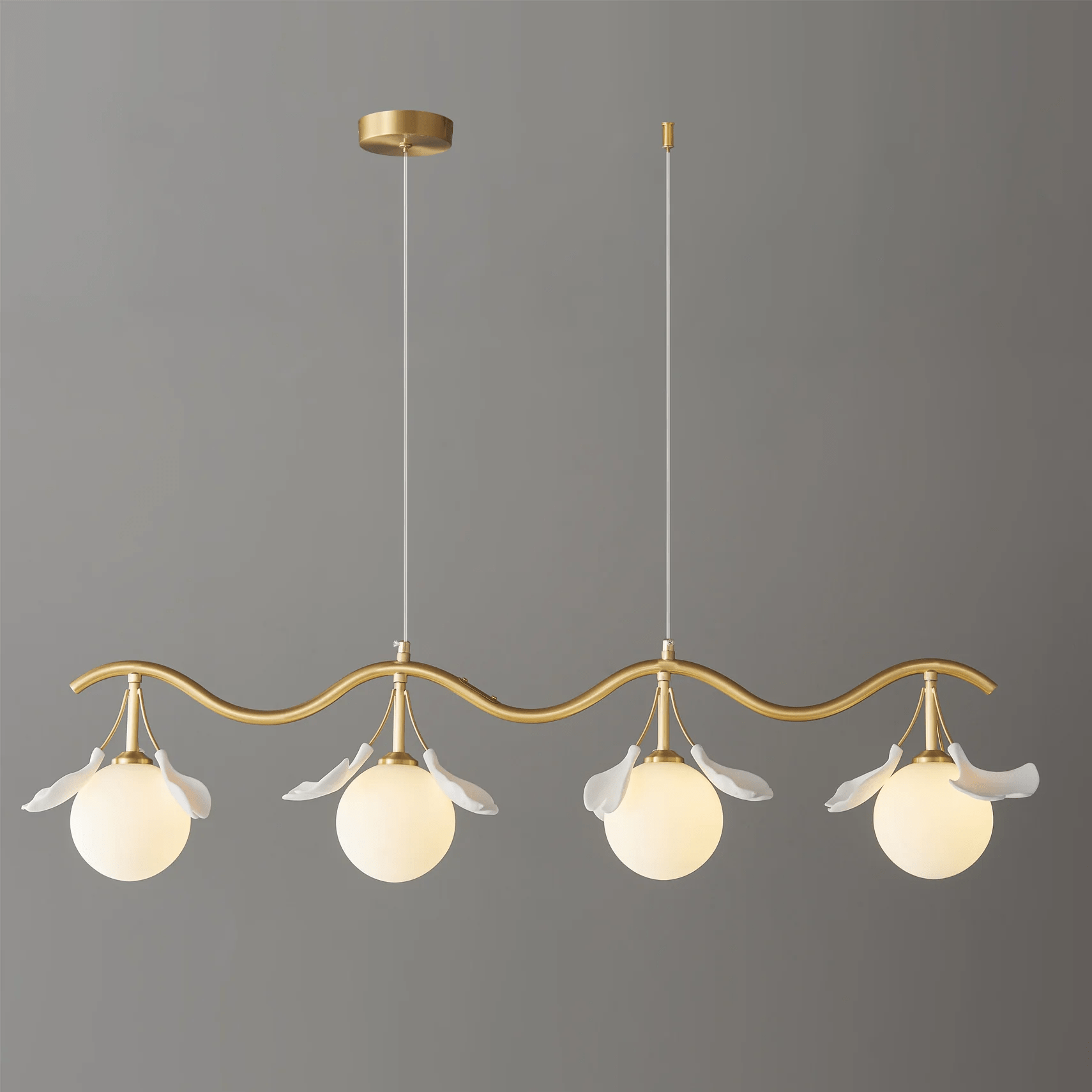 Evenielis Floral Brass Chandelier - Lamp Outdoor