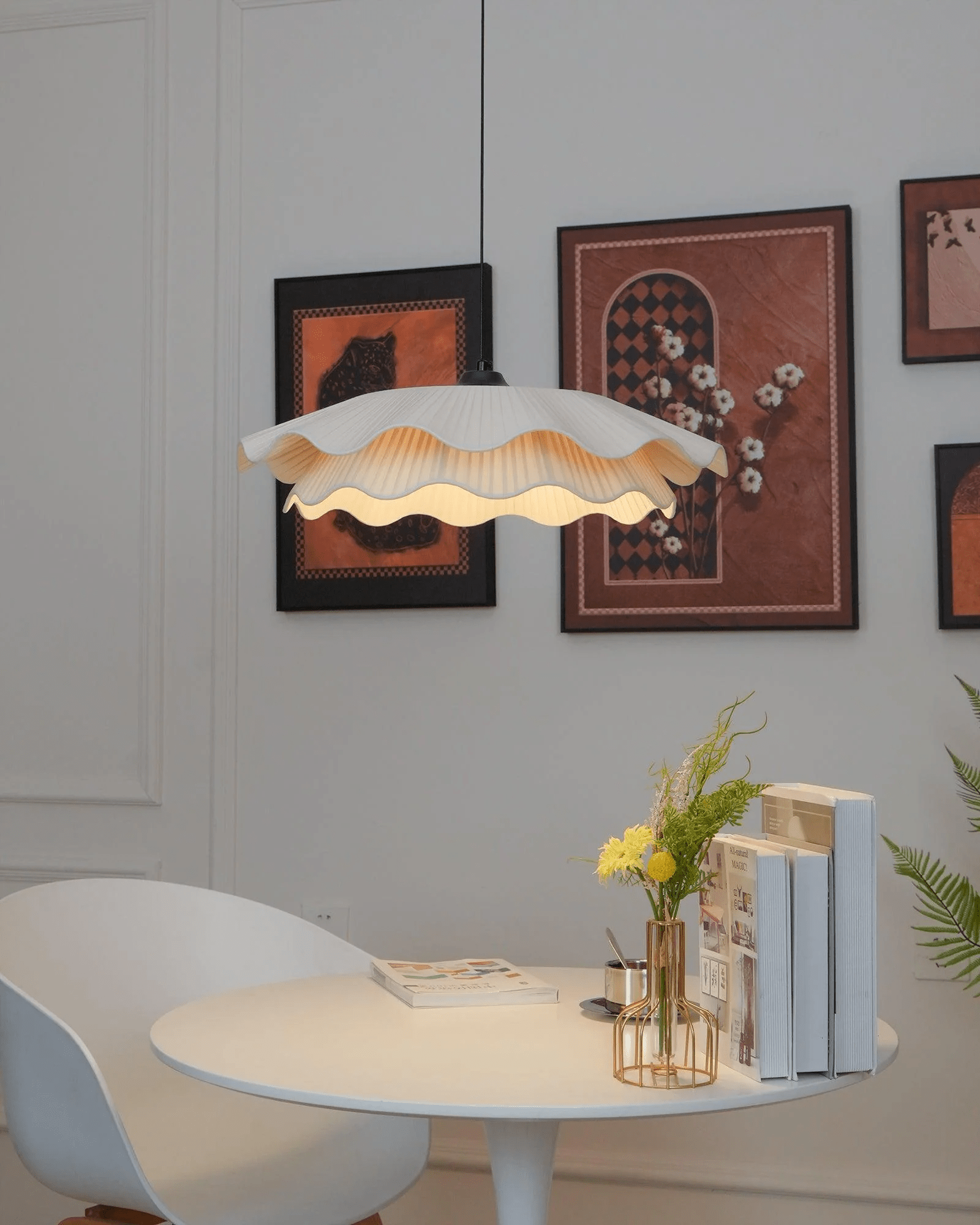 Arwen Fabric Wave Pendant Lamp - Lamp Outdoor