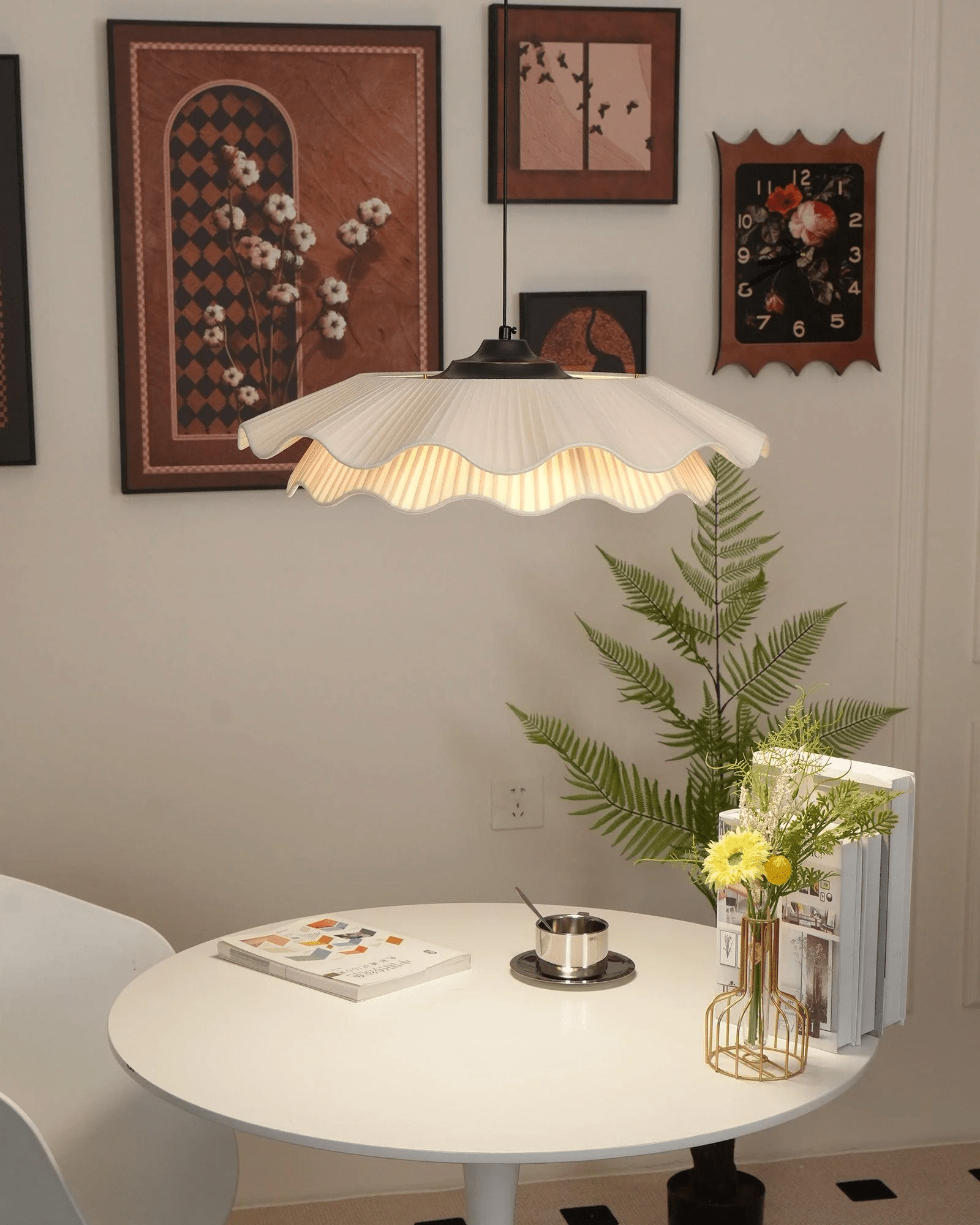 Arwen Fabric Wave Pendant Lamp - Lamp Outdoor