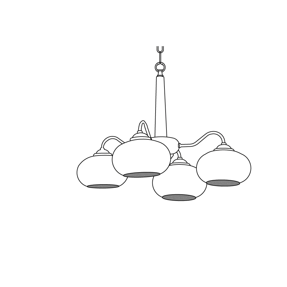 Persimmon Chandelier - Lamp Outdoor