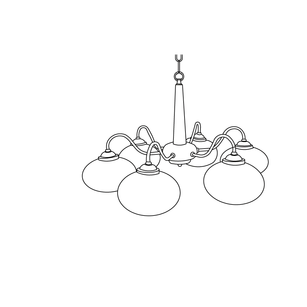 Persimmon Chandelier - Lamp Outdoor