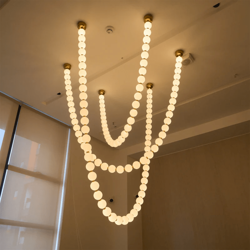 Pearl Glass Necklace Balls Chandelier - Lamp Outdoor