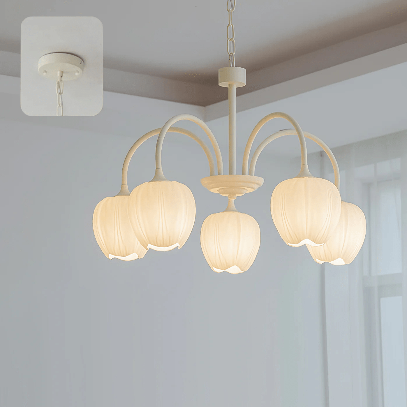 Tulip Matcha Chandelier - Lamp Outdoor
