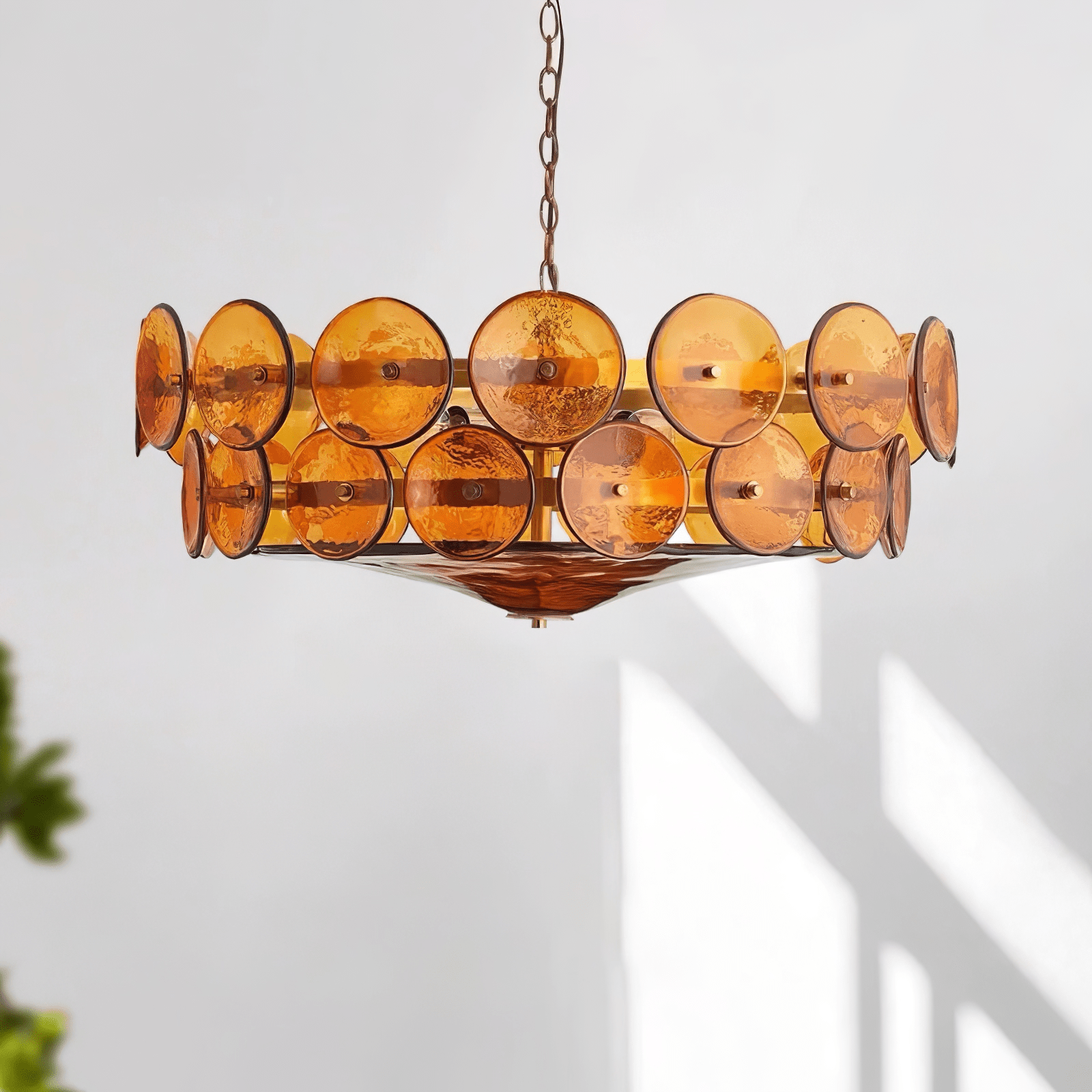 Aurora Chandelier Murano Glass Disc Vintage - Lamp Outdoor