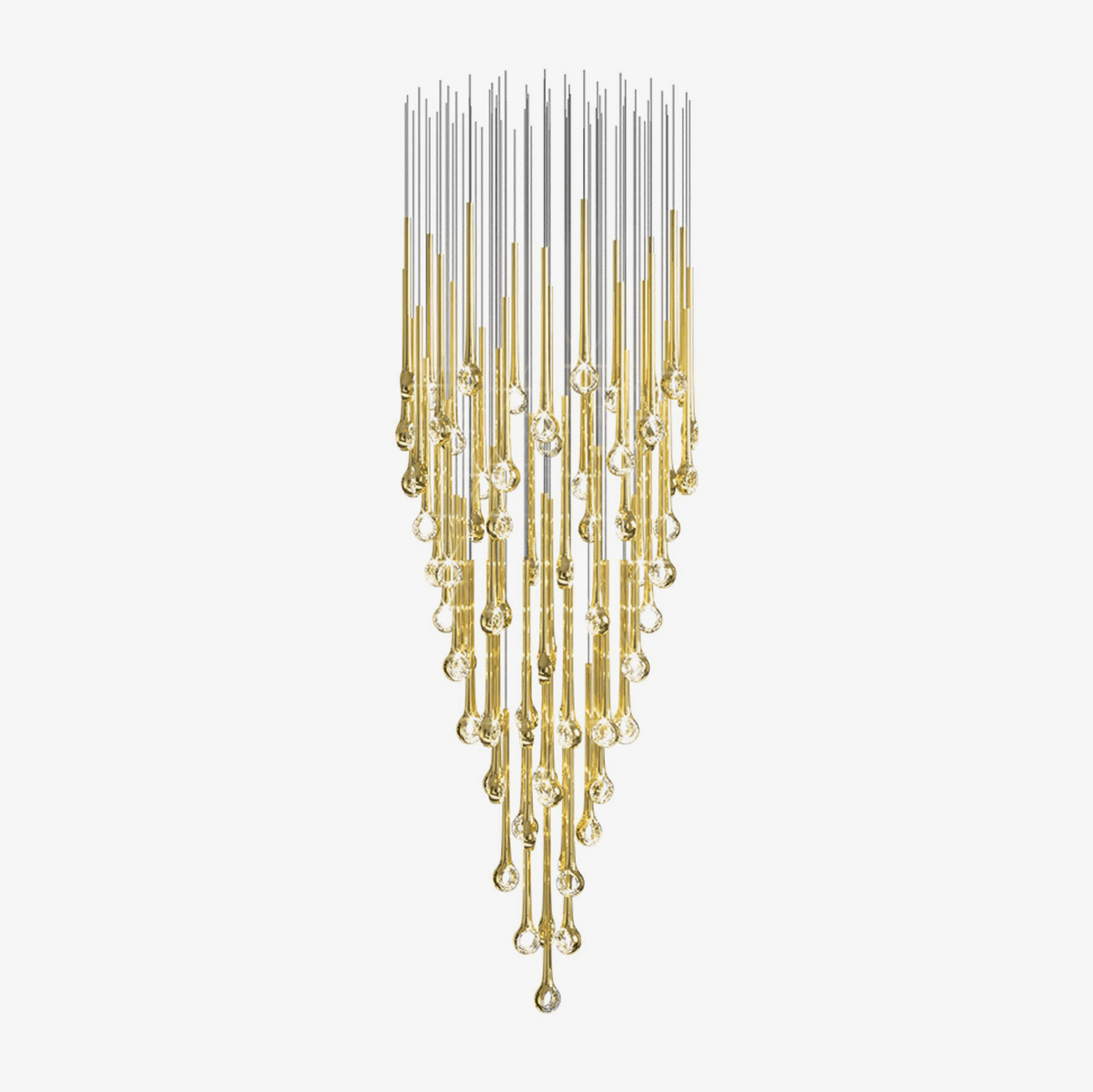 Cicarir Gradient Gold Glass Chandelier - Lamp Outdoor