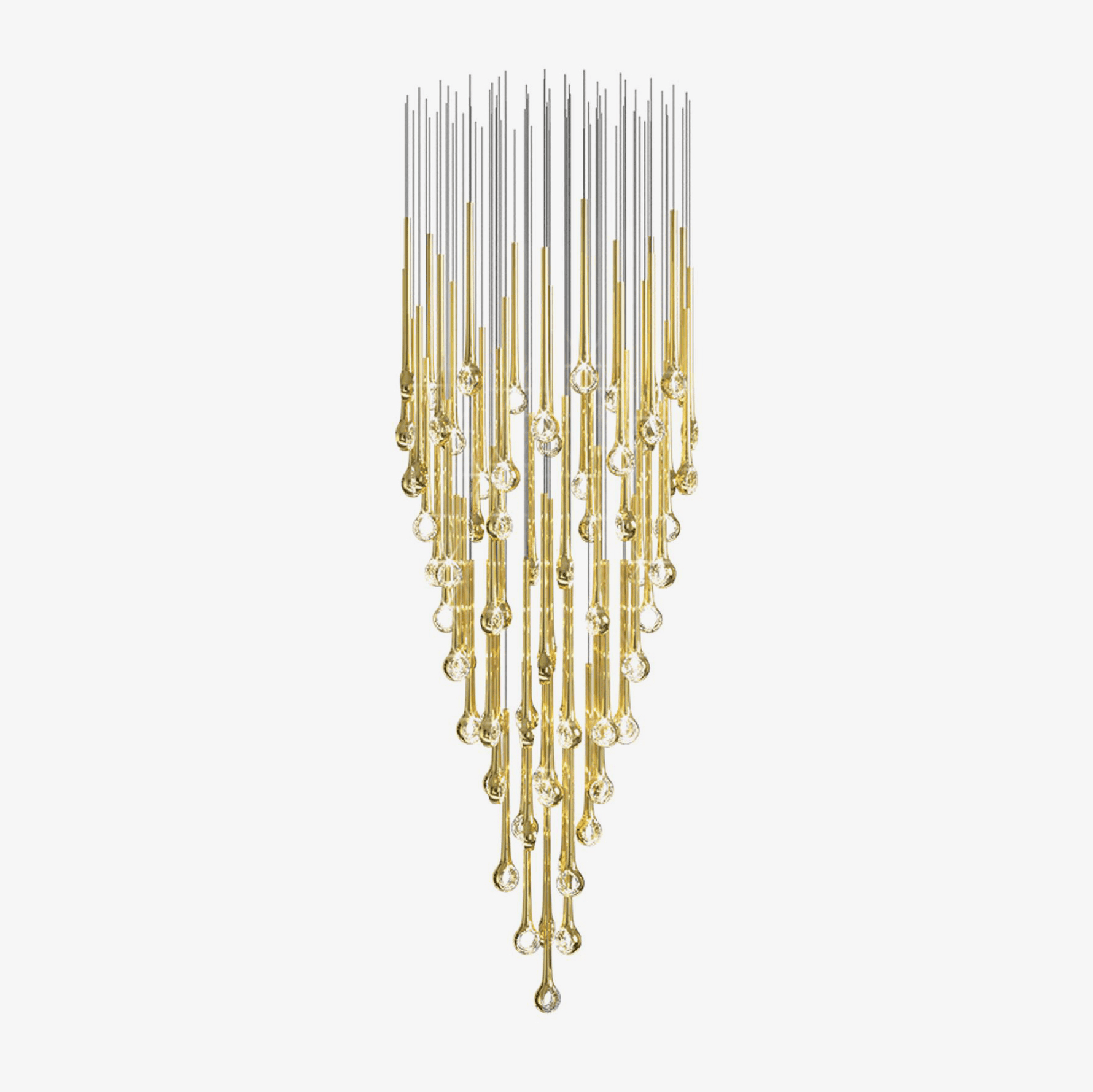 Cicarir Gradient Gold Glass Chandelier - Lamp Outdoor