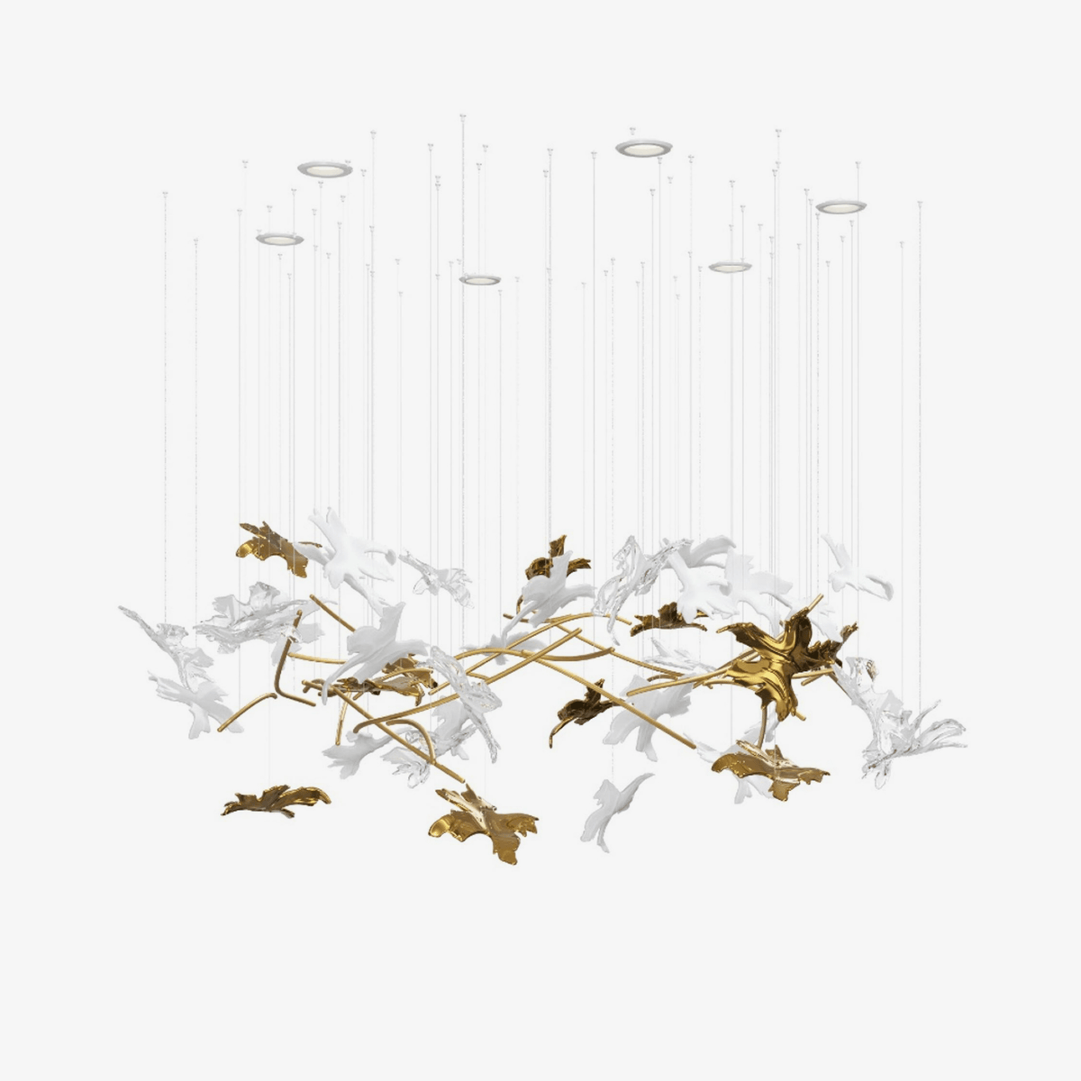 Arinan Floral Glass Chandelier - Lamp Outdoor