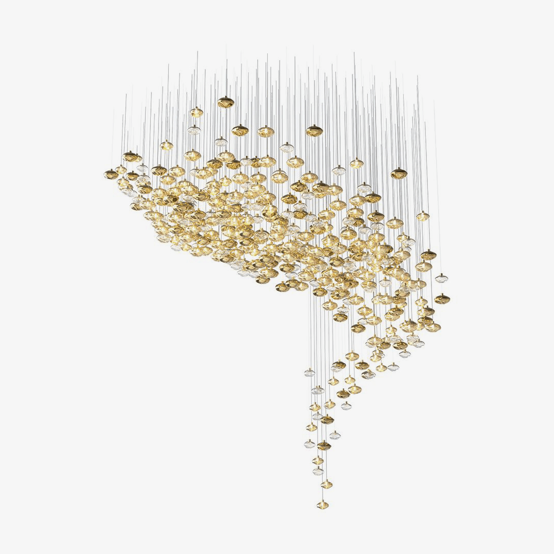 Elmarel Flowing Crystal Dining Chandelier - Lamp Outdoor