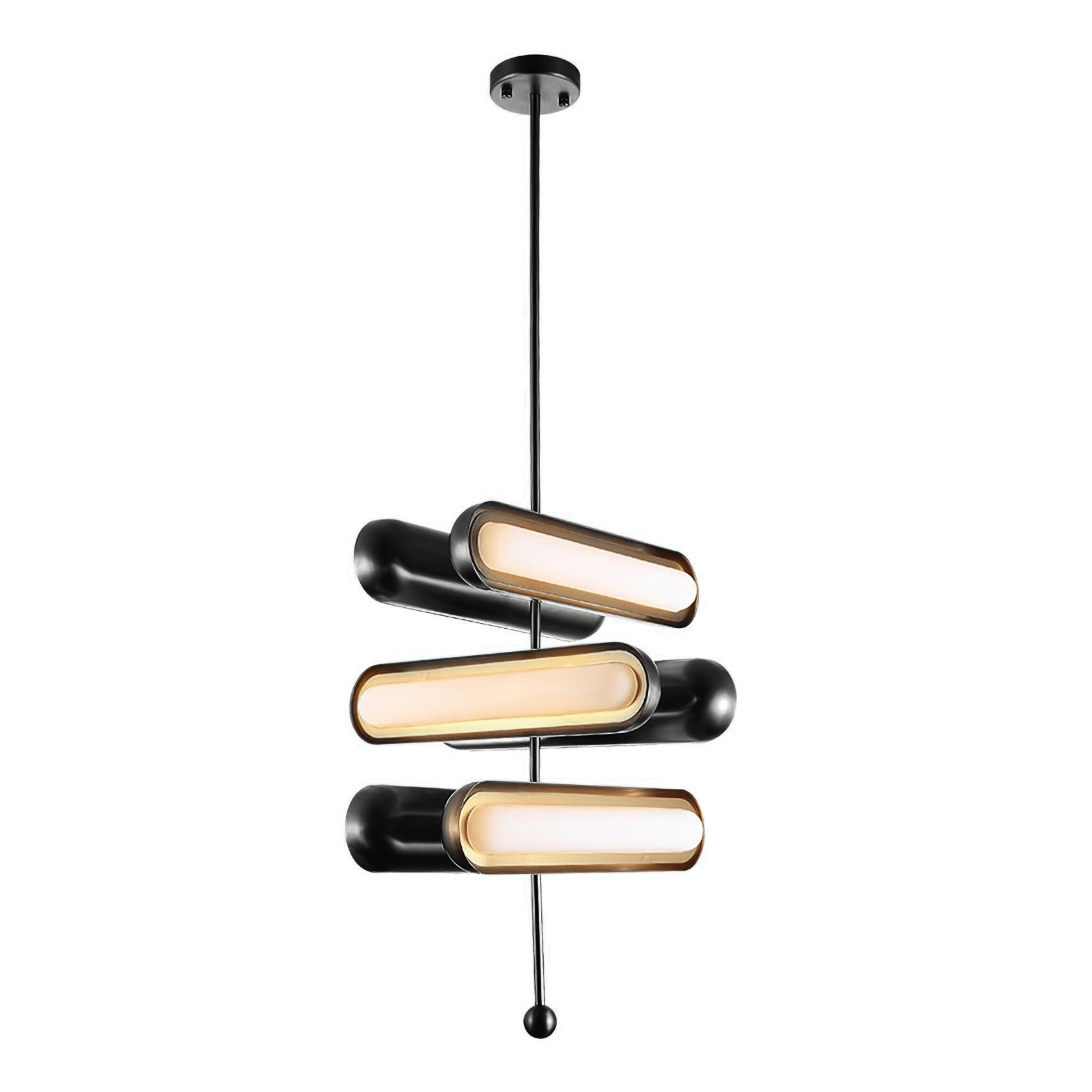 Lyvinaris Geometric Brass Linear Pendant Light - Lamp Outdoor