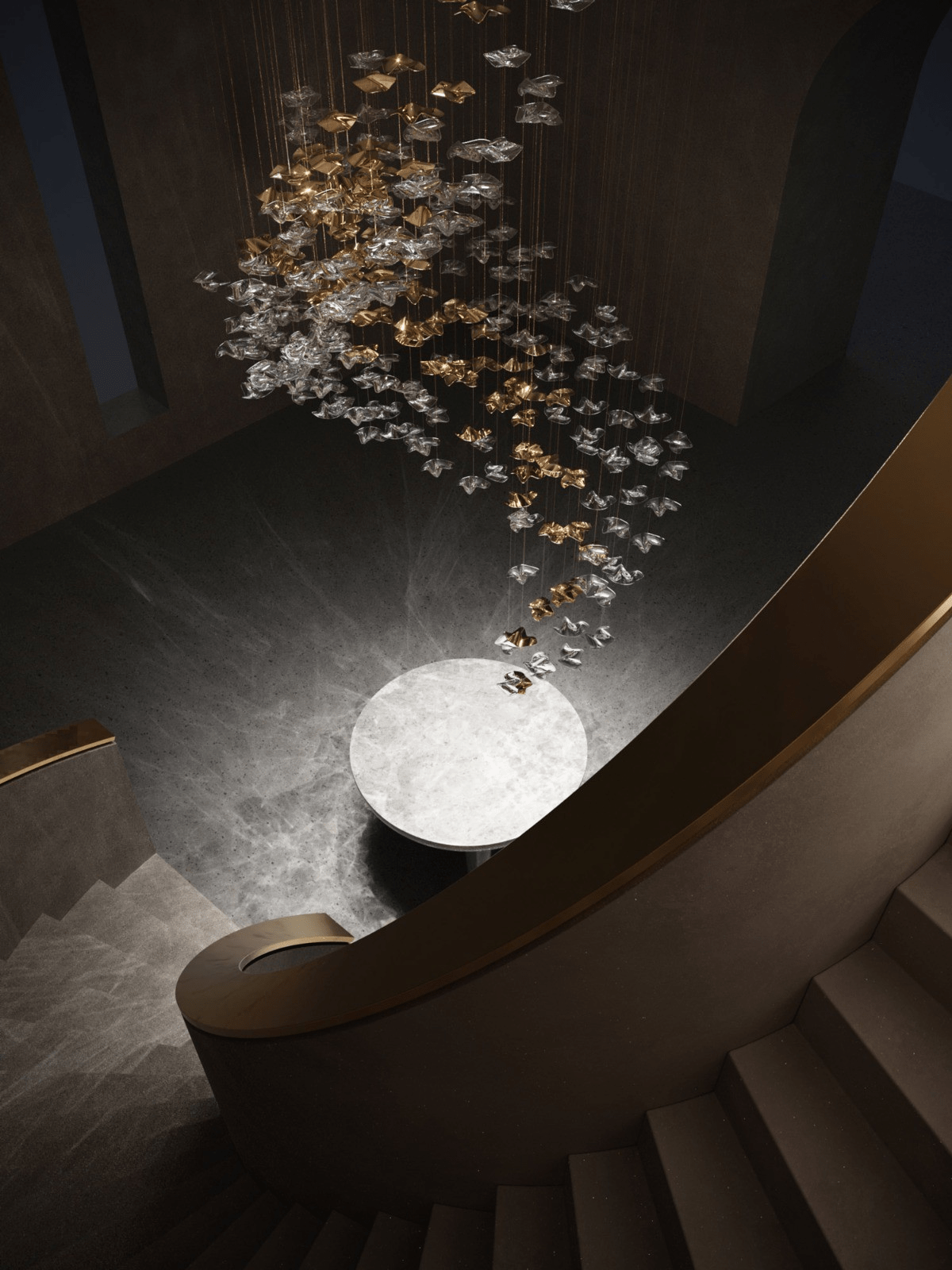 Cezorisra Luxury Brass Linear Chandelier - Lamp Outdoor