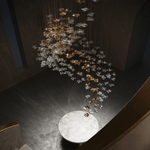 Nephele Crystal Leaf Chandelier - Lamp Outdoor