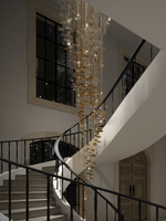 Cezorisra Luxury Brass Linear Chandelier - Lamp Outdoor