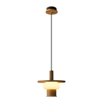 Zephaan Traditional Art Classic Glass Wood Pendant Light - Lamp Outdoor