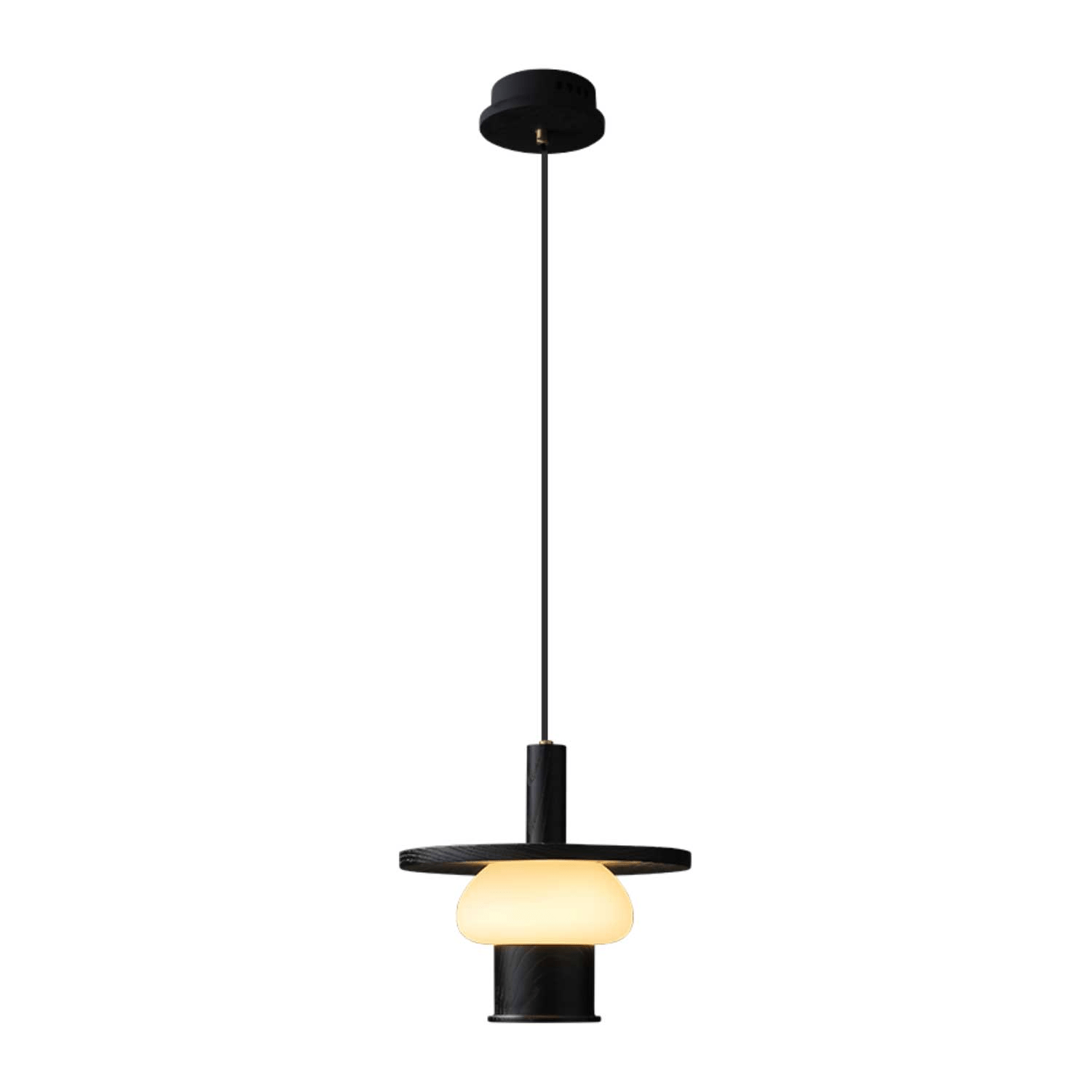 Zephaan Traditional Art Classic Glass Wood Pendant Light - Lamp Outdoor