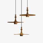 Wooden Spin Pendant Light - Lamp Outdoor