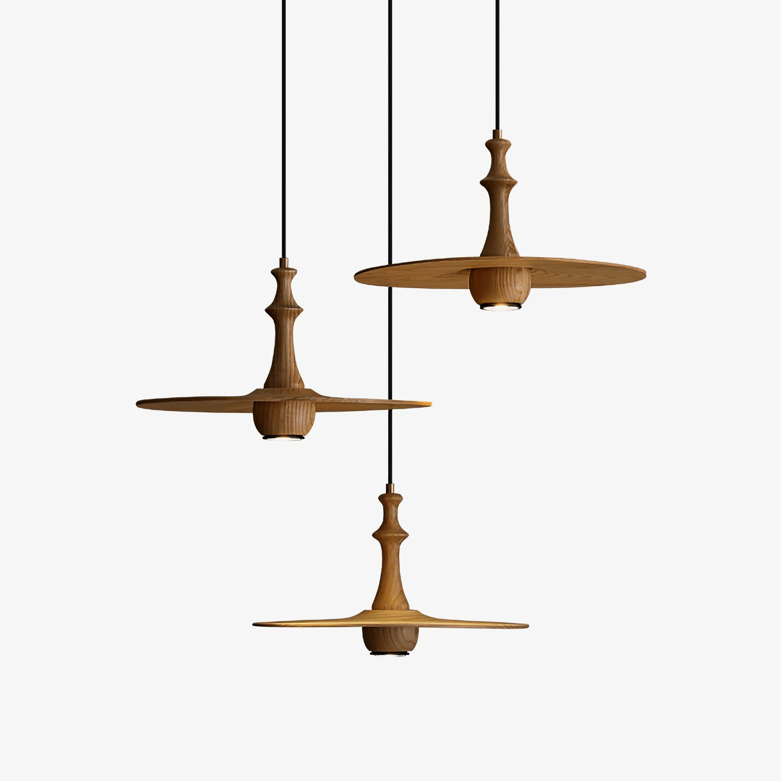 Wooden Spin Pendant Light - Lamp Outdoor