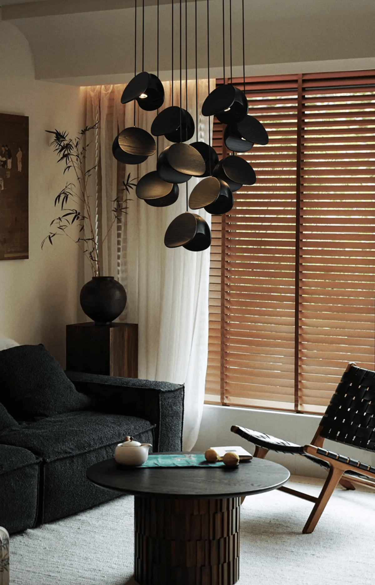 Tavro Minimalist Wood Pendant Light - Lamp Outdoor