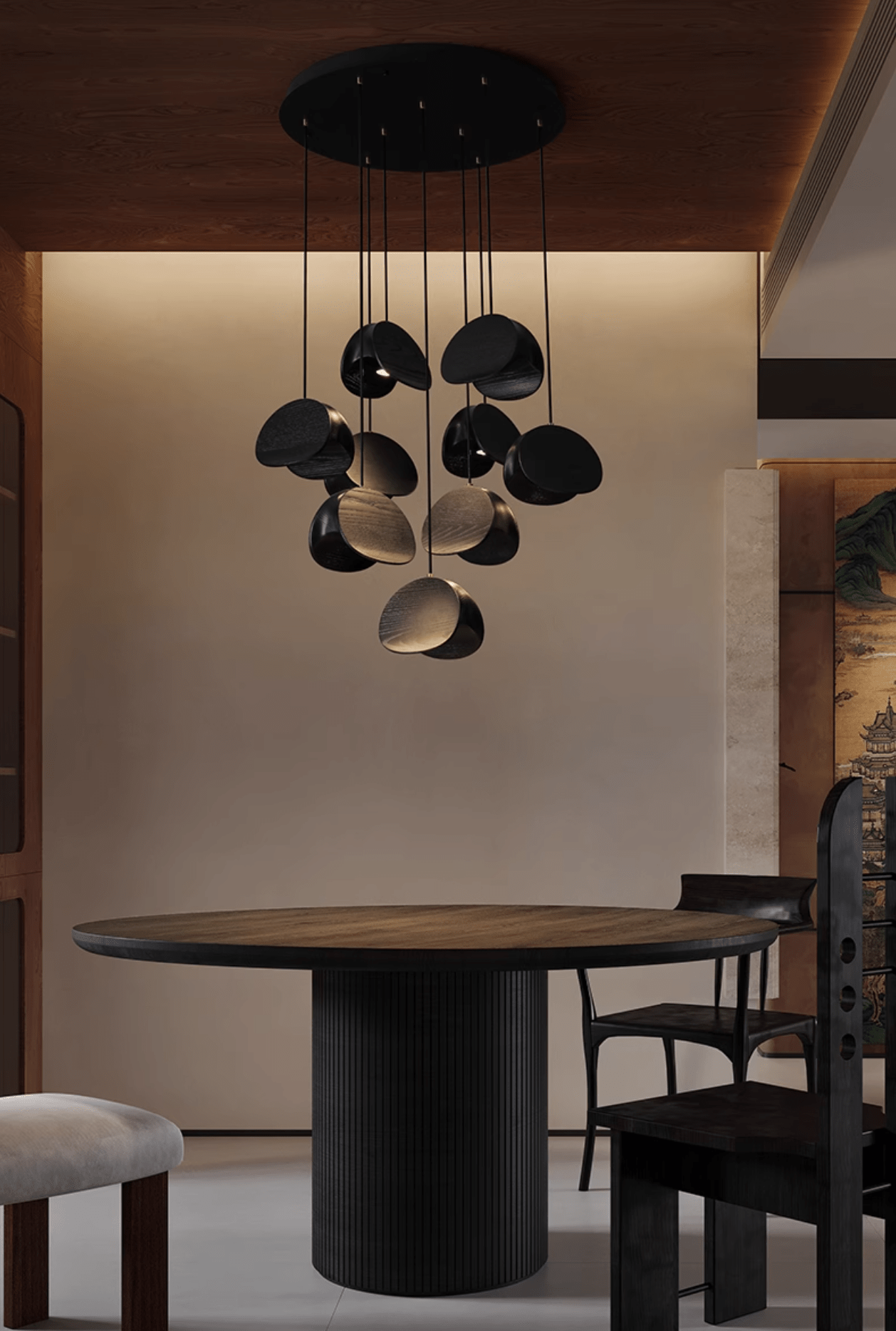 Tavro Minimalist Wood Pendant Light - Lamp Outdoor