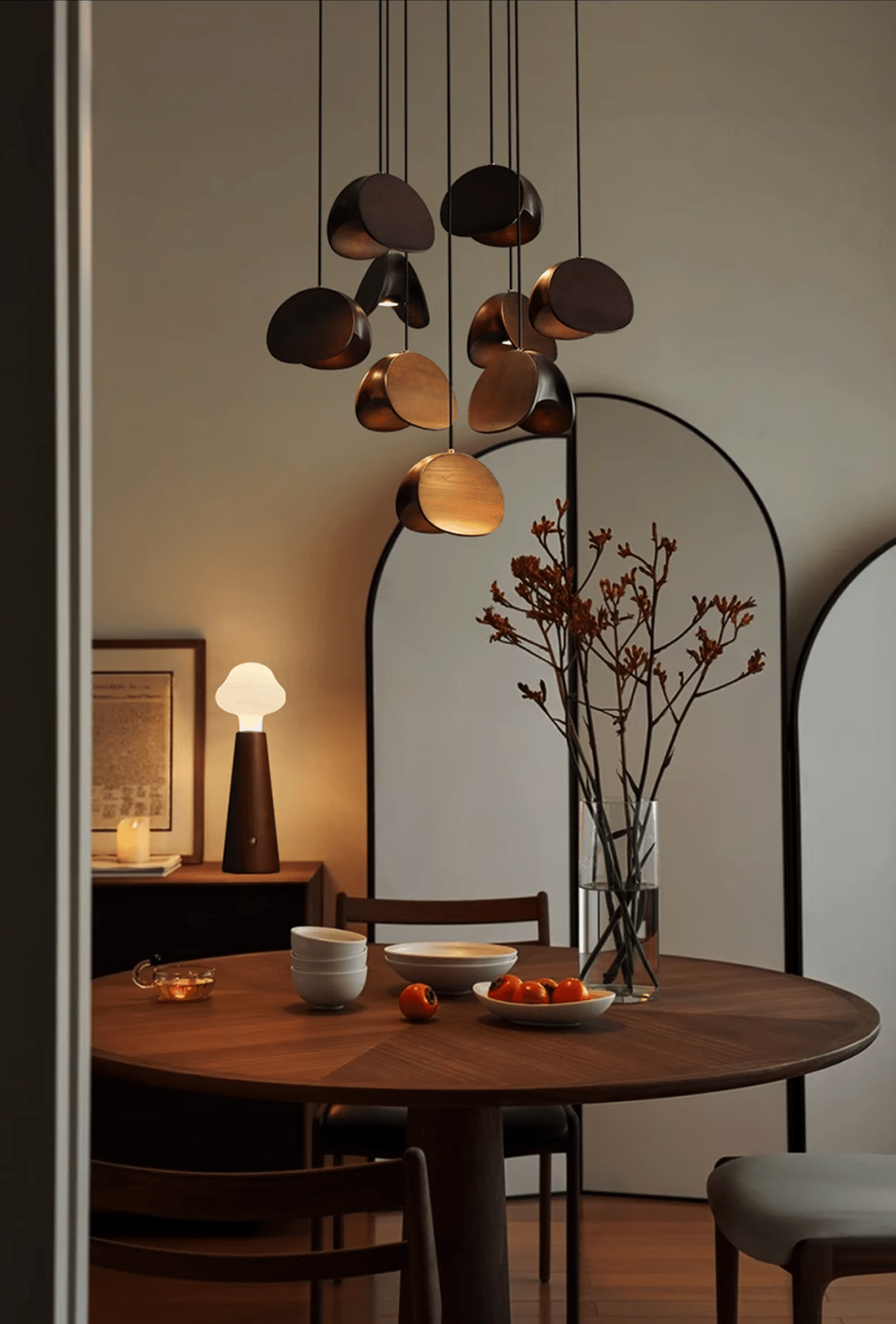 Tavro Minimalist Wood Pendant Light - Lamp Outdoor