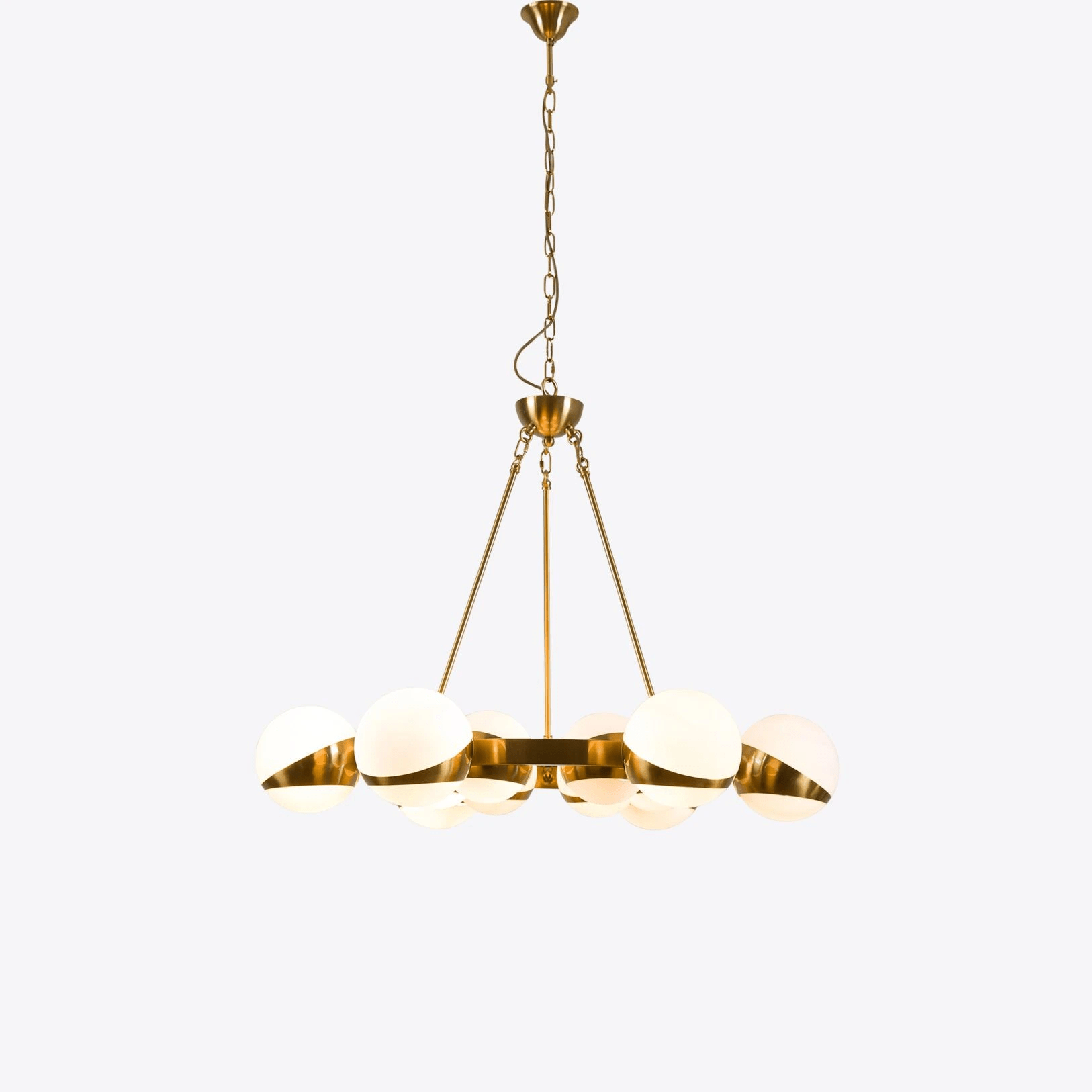 LuminaSphere Modern Brass Chandelier - Lamp Outdoor