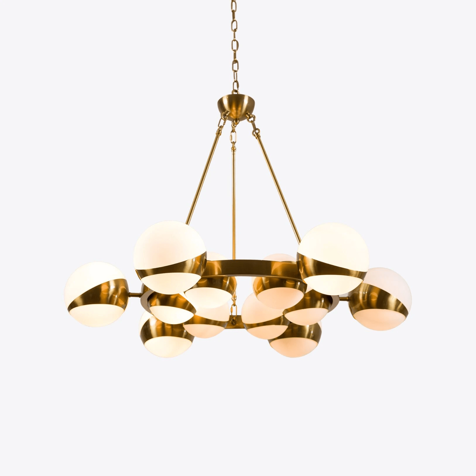 LuminaSphere Modern Brass Chandelier - Lamp Outdoor