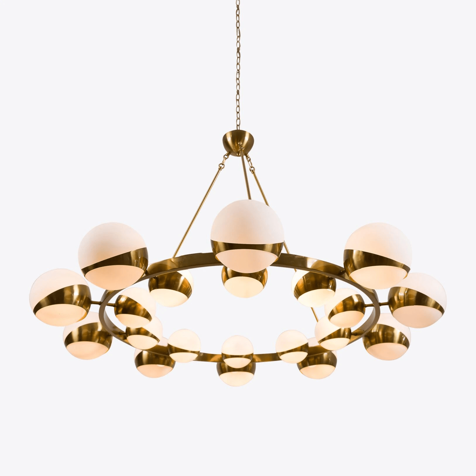 LuminaSphere Modern Brass Chandelier - Lamp Outdoor
