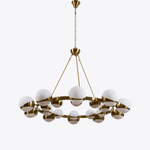 LuminaSphere Modern Brass Chandelier - Lamp Outdoor