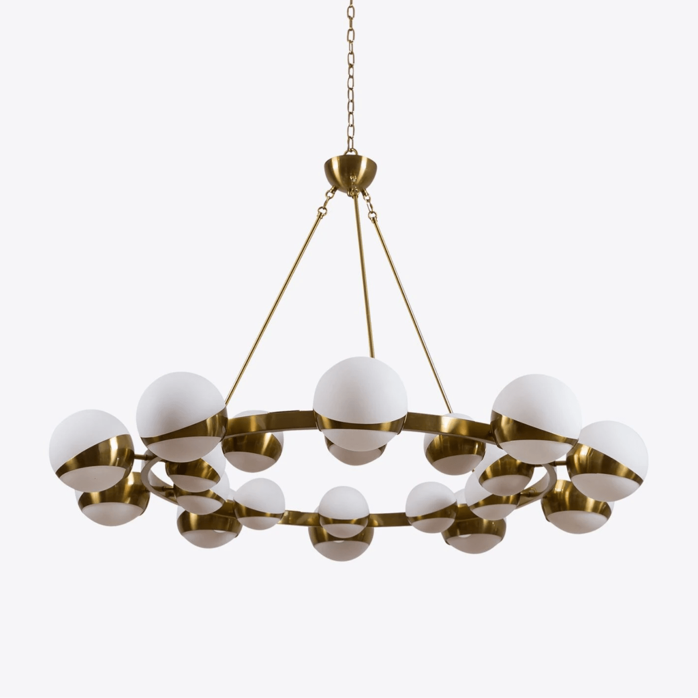 LuminaSphere Modern Brass Chandelier - Lamp Outdoor