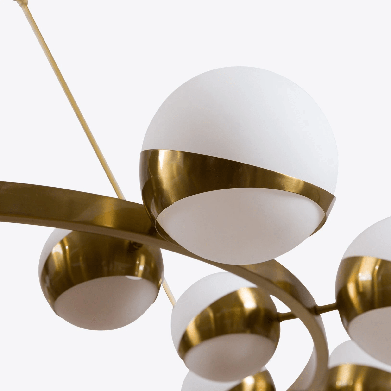 LuminaSphere Modern Brass Chandelier - Lamp Outdoor