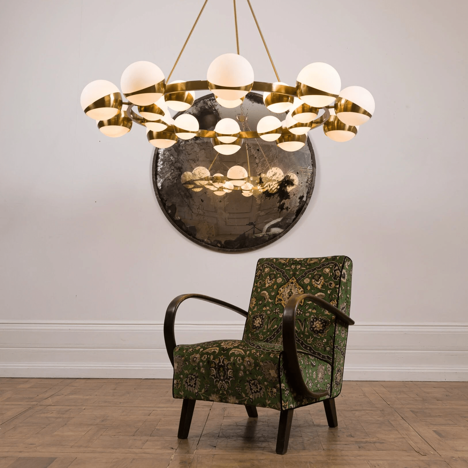 LuminaSphere Modern Brass Chandelier - Lamp Outdoor