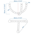 PearlCascade Glass Bead Chandelier - Lamp Outdoor